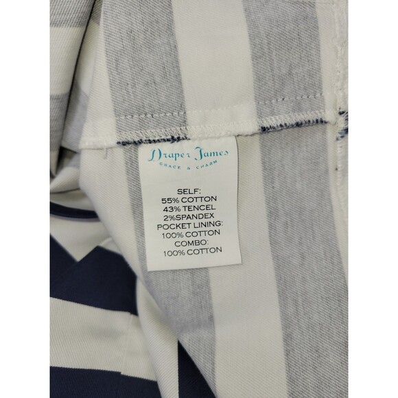 Draper James Size 6 Nassau Striped Mini Dress Blue White Nautical Stretch - Picture 9 of 9